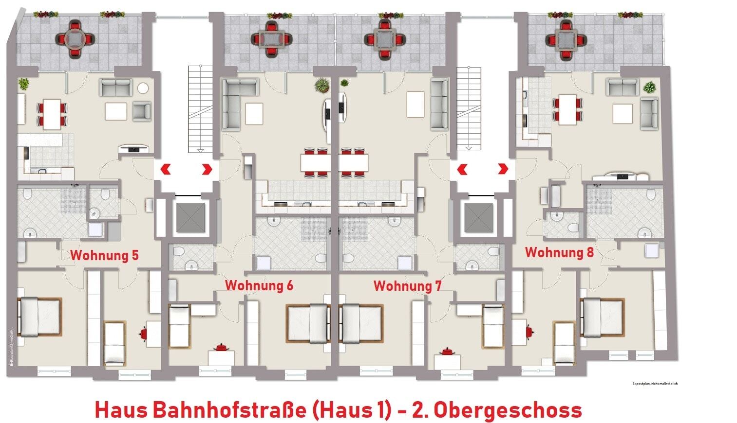 Wohnung zum Kauf provisionsfrei 377.300 € 3 Zimmer 85,8 m²<br/>Wohnfläche 2.<br/>Geschoss Bahnhofstraße 16-20 Rhede Rhede 46414