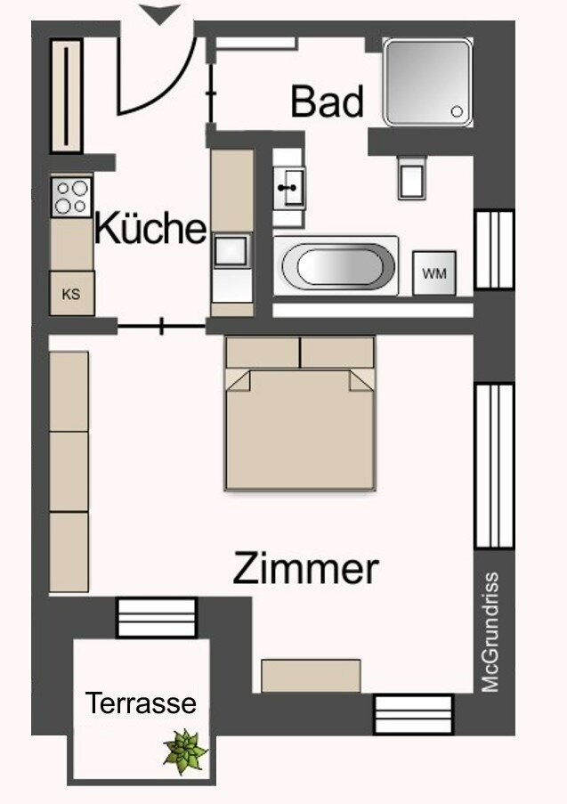 Wohnung zur Miete 550 € 1 Zimmer 41 m²<br/>Wohnfläche EG<br/>Geschoss Naumburg Naumburg (Saale) 06618