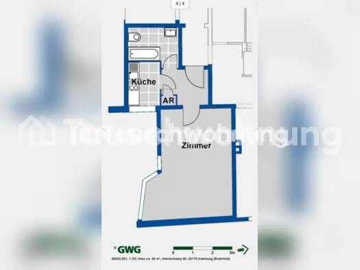Studio zur Miete Tauschwohnung 455 € 1 Zimmer 1 m² Sasel Wandsbek 22175