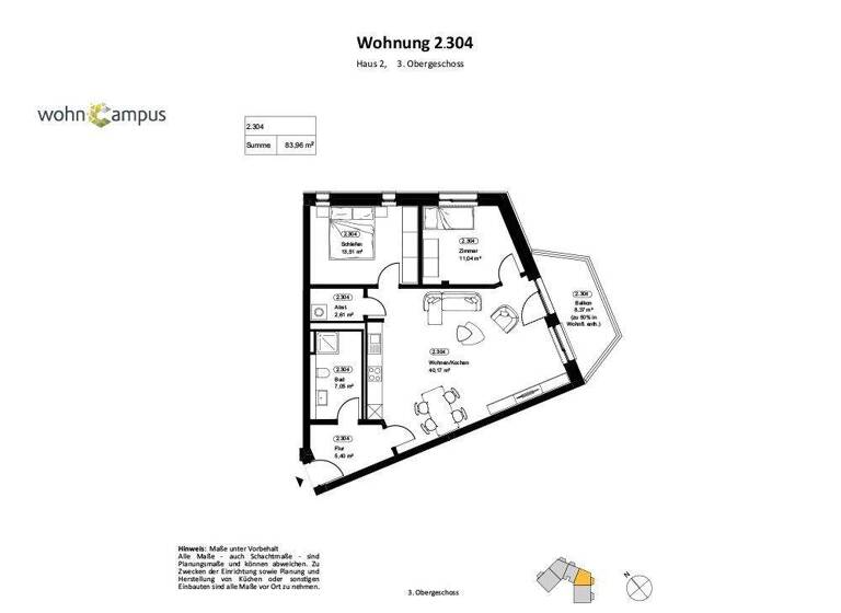 Wohnung zur Miete 930 € 3 Zimmer 84 m² 3. Geschoss Muldestraße 5 Nördliche Neustadt Halle (Saale) 06122