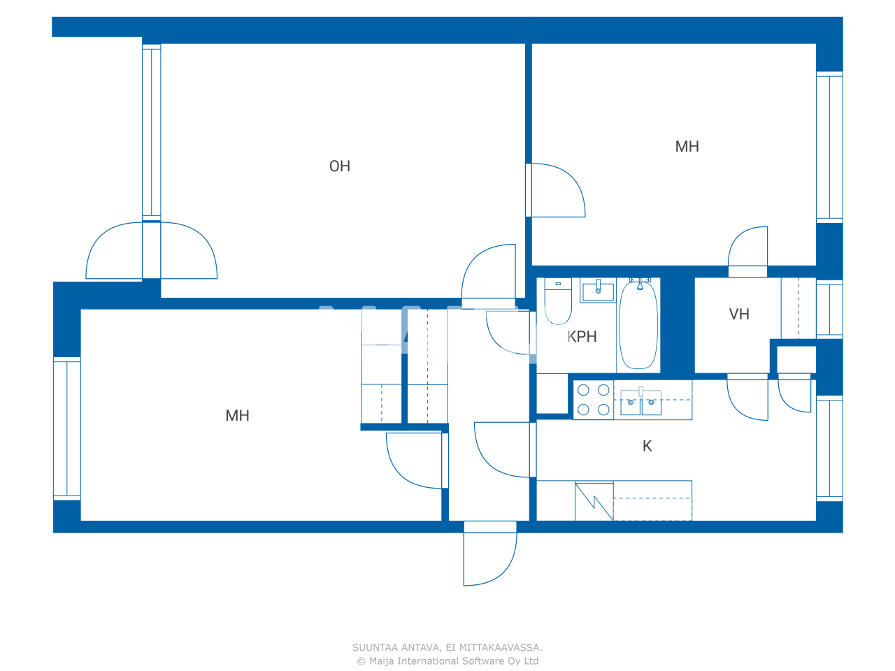 Studio zum Kauf 29.900 € 3 Zimmer 76 m²<br/>Wohnfläche 3.<br/>Geschoss Ouluntie 30 Kemi 94700