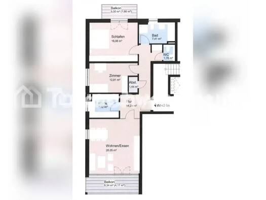 Wohnung zur Miete Tauschwohnung 1.257 € 3 Zimmer 97 m² 3. Geschoss Küdinghoven Beuel 53227