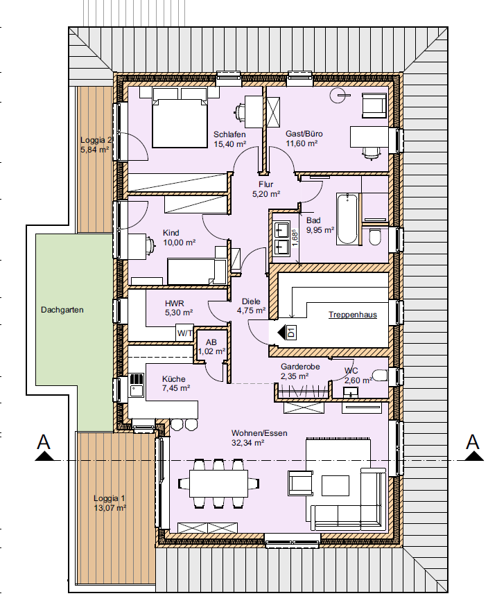 Penthouse zur Miete 1.350 € 4 Zimmer 116 m²<br/>Wohnfläche 2.<br/>Geschoss Soestenweg 24 Cloppenburg Cloppenburg 49661