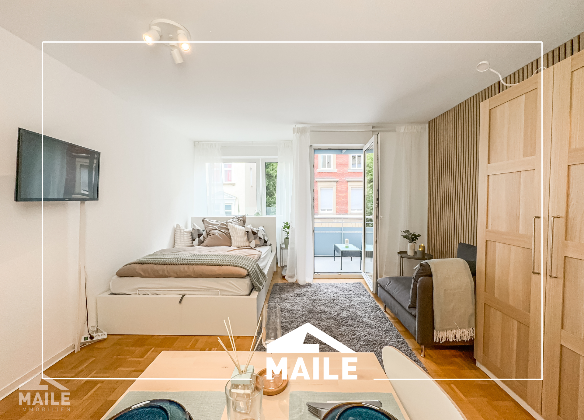 Apartment zur Miete 890 € 1 Zimmer 32 m²<br/>Wohnfläche 2.<br/>Geschoss Mozartstraße 34 A Lehen Stuttgart Stuttgart-Süd 70180