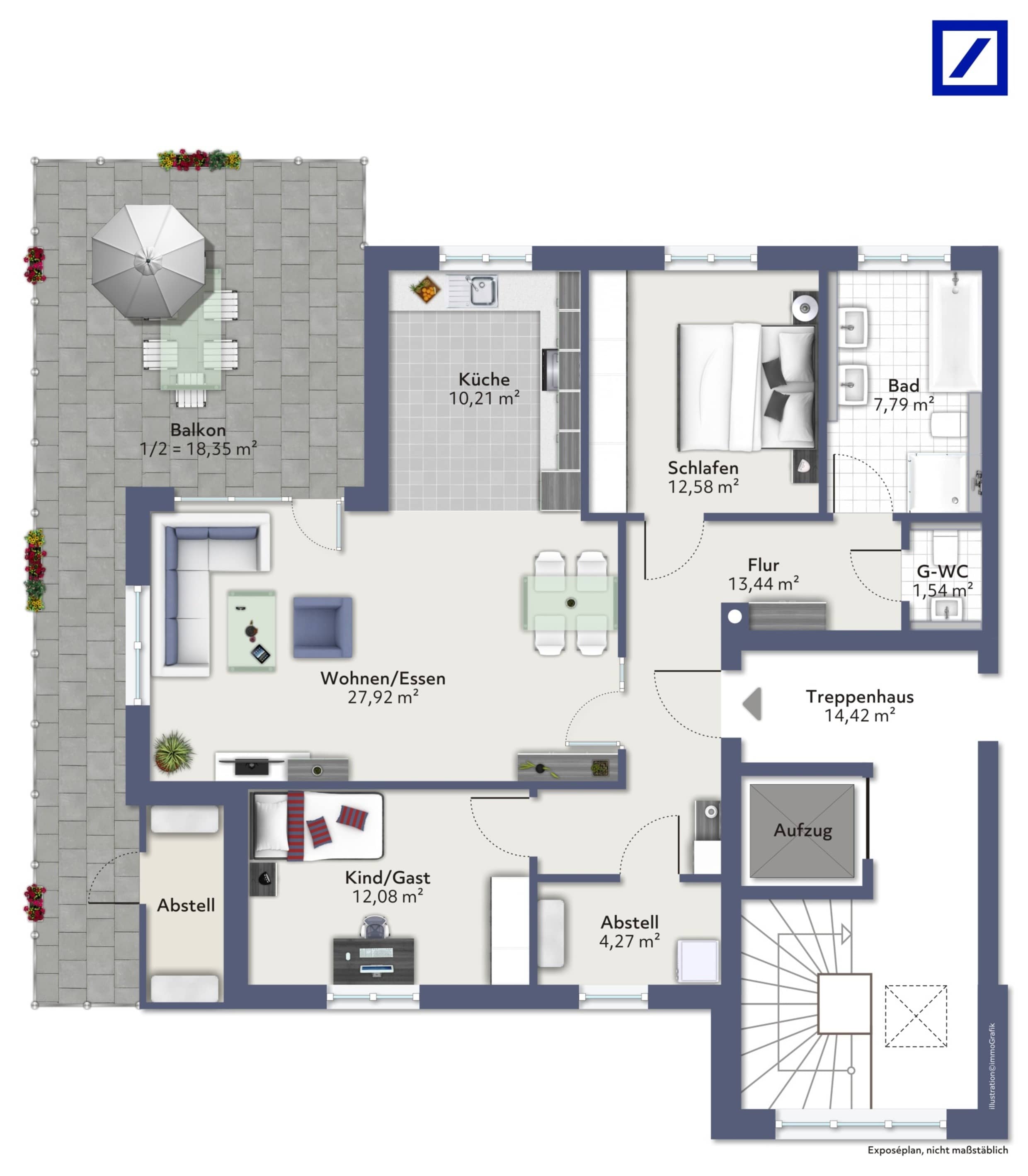 Penthouse zum Kauf 395.000 € 3 Zimmer 108 m²<br/>Wohnfläche Meerkamp Oldenburg 26133