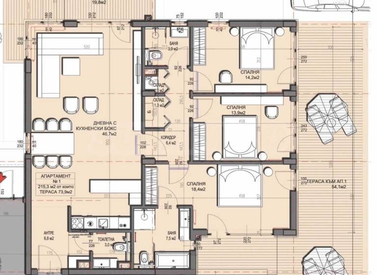 Studio zum Kauf 525.760 € 4 Zimmer 182,4 m² Sofia