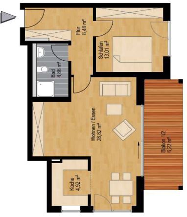 Wohnung zur Miete 962 € 2 Zimmer 66,3 m²<br/>Wohnfläche 1.<br/>Geschoss 01.04.2025<br/>Verfügbarkeit Glasberg 12b Kolbermoor 83059