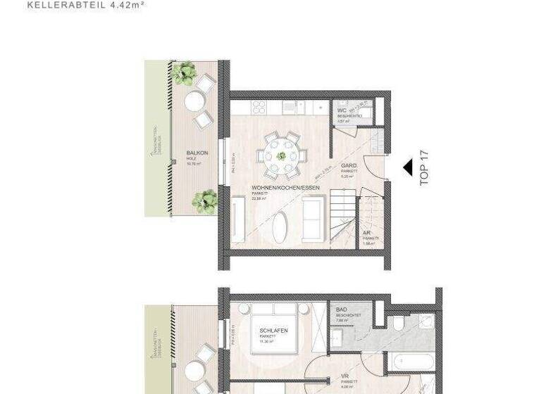 Wohnung zum Kauf - Erstbezug 419.000 € 3 Zimmer 70,8 m² 1. Geschoss Franz-Liszt-Gasse Neusiedl am See 7100