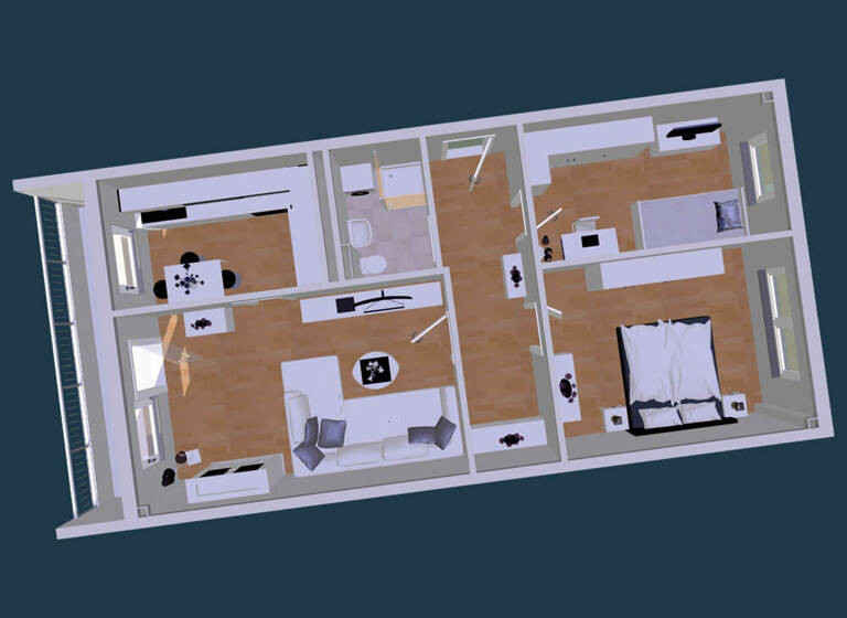 Wohnung zur Miete 441 € 3 Zimmer 71 m² EG Salutstraße 19 Eckersbach Zwickau 08066