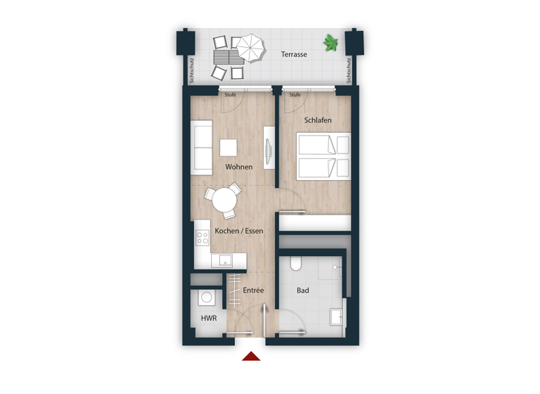 Wohnung zum Kauf 495.025 € 2 Zimmer 55,3 m²<br/>Wohnfläche 1.<br/>Geschoss 30.09.2030<br/>Verfügbarkeit Wandererstraße 80 Seeleinsbühl Nürnberg 90431