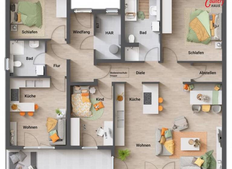 Bungalow zum Kauf provisionsfrei 423.432 € 5 Zimmer 127,1 m²<br/>Wohnfläche 848 m²<br/>Grundstück Neuberend 24879