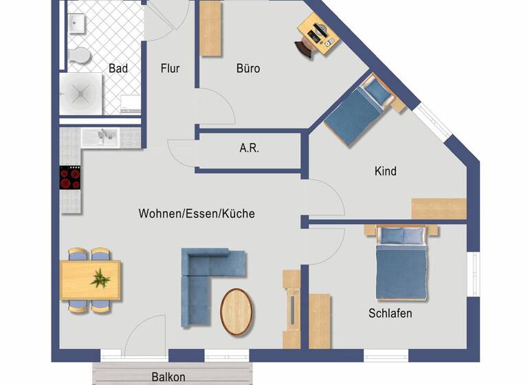 Wohnung zum Kauf - Erstbezug provisionsfrei 398.760 € 4 Zimmer 99,7 m² 1. Geschoss Mammingerschwaigen Mamming 94437