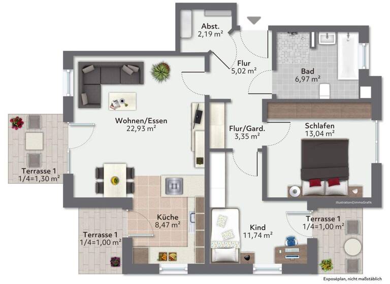 Wohnung zum Kauf 596.000 € 3 Zimmer 76,6 m² Grafing Grafing bei München 85567