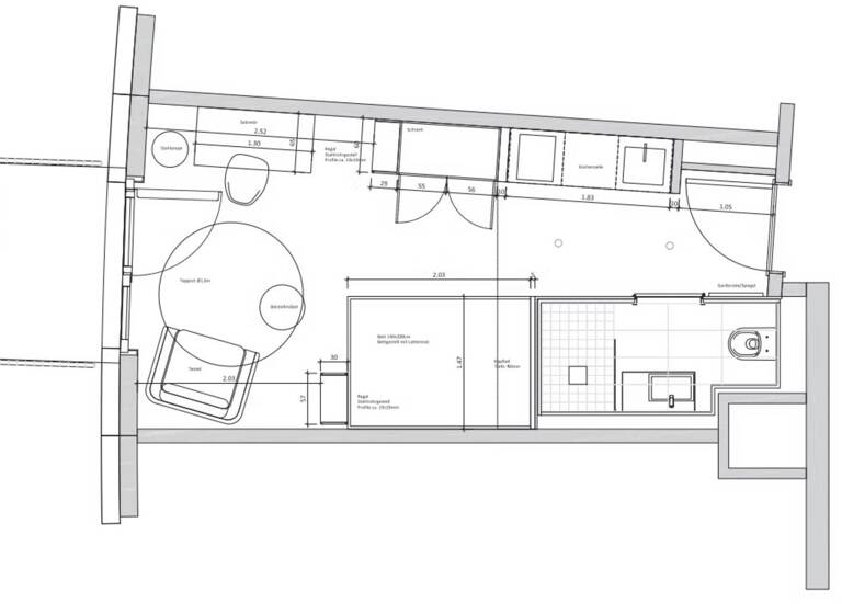 Studio zur Miete 850 € 1 Zimmer 31 m² frei ab sofort Lenore-Volz-Straße 11 Bad Cannstatt Stuttgart 70372