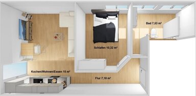 Wohnung zur Miete 600 € 2 Zimmer 42 m² 1. Geschoss frei ab sofort Train Train 93358