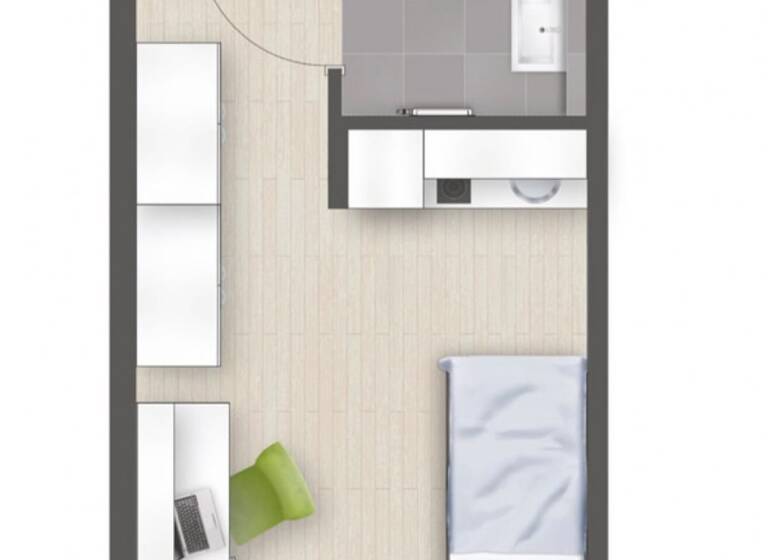 Studio zum Kauf 195.000 € 1 Zimmer 21 m² Beierbrunner Str. 44 Hadern München 81377