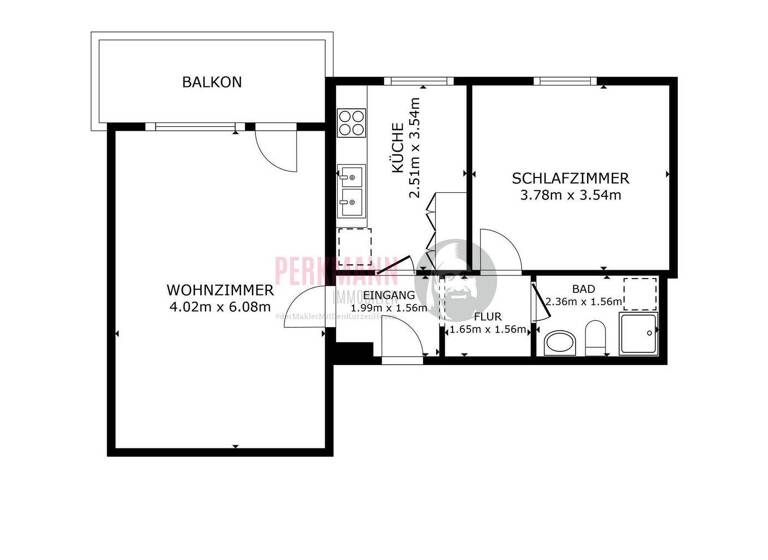 Wohnung zur Miete 950 € 2 Zimmer 56 m² 3. Geschoss Aventinstraße 6 Innenstadt Rosenheim 83022