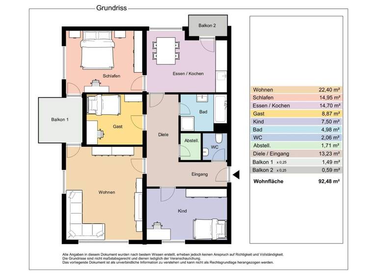 Wohnung zum Kauf 293.000 € 4,5 Zimmer 92,5 m² 3. Geschoss Bad Wurzach 88410