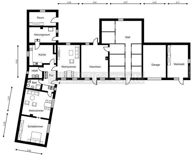 Haus zum Kauf 128.500 € 8 Zimmer 360 m²<br/>Wohnfläche 7.887 m²<br/>Grundstück Kaja Großgörschen / Kaja 06686