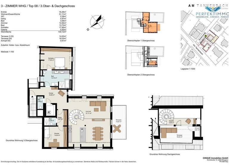 Wohnung zum Kauf 3 Zimmer 130,1 m² Bregenz 6900