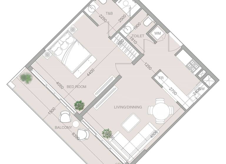 Wohnung zum Kauf provisionsfrei 292.936 € 2 Zimmer 74,1 m² Dubai 00000