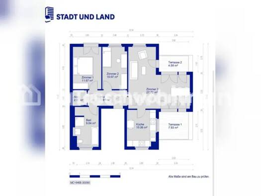 Wohnung zur Miete Tauschwohnung 1.176 € 3 Zimmer 82 m² 3. Geschoss Adlershof Treptow-Köpenick 12489
