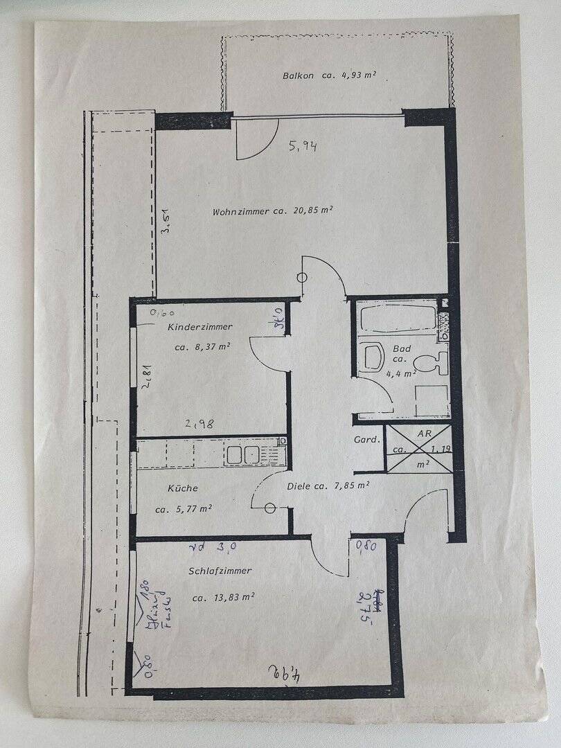 Wohnung zum Kauf provisionsfrei 279.500 € 2,5 Zimmer 64,1 m²<br/>Wohnfläche 2.<br/>Geschoss Rahlstedt Hamburg 22145
