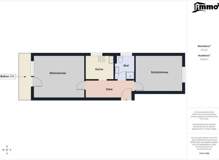 Wohnung zum Kauf 180.000 € 2 Zimmer 53,7 m² EG Innere Stadt Klagenfurt am Wörthersee 9020