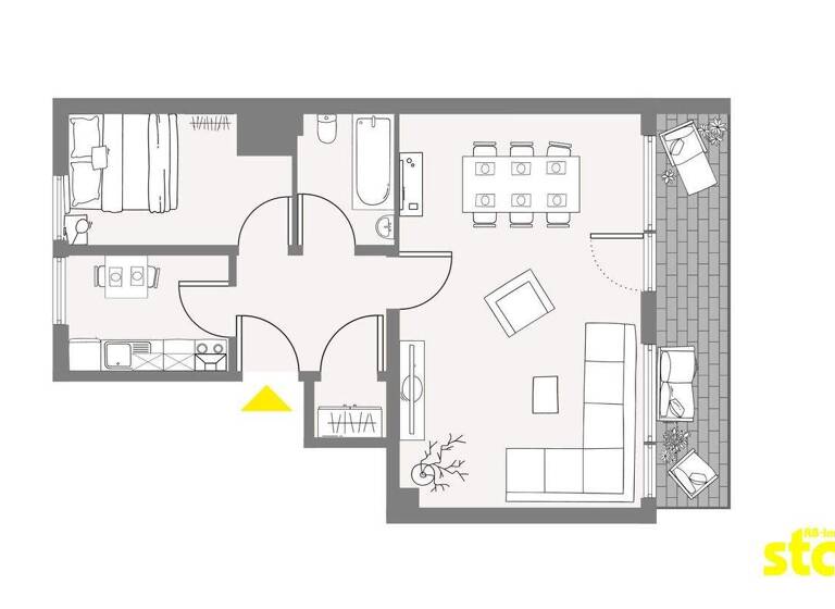Wohnung zur Miete 790 € 2 Zimmer 74 m² EG frei ab 01.05.2026 Innenstadt Aschaffenburg 63739