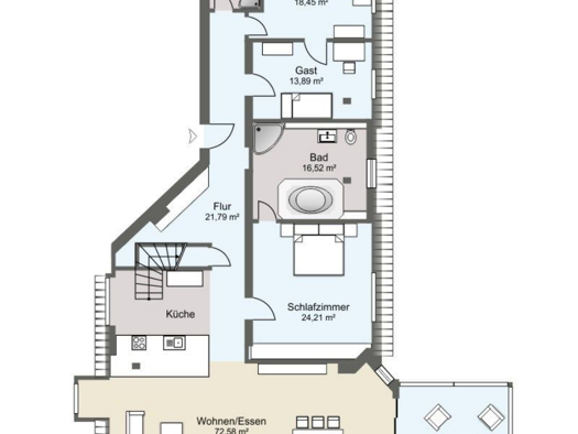 Wohnung zur Miete 3.500 € 5 Zimmer 202 m² frei ab sofort Berliner Vorstadt Potsdam 14467