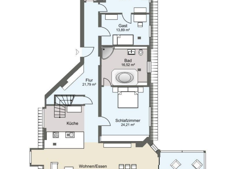 Wohnung zur Miete 3.500 € 5 Zimmer 202 m² frei ab 01.03.2026 Berliner Vorstadt Potsdam 14467