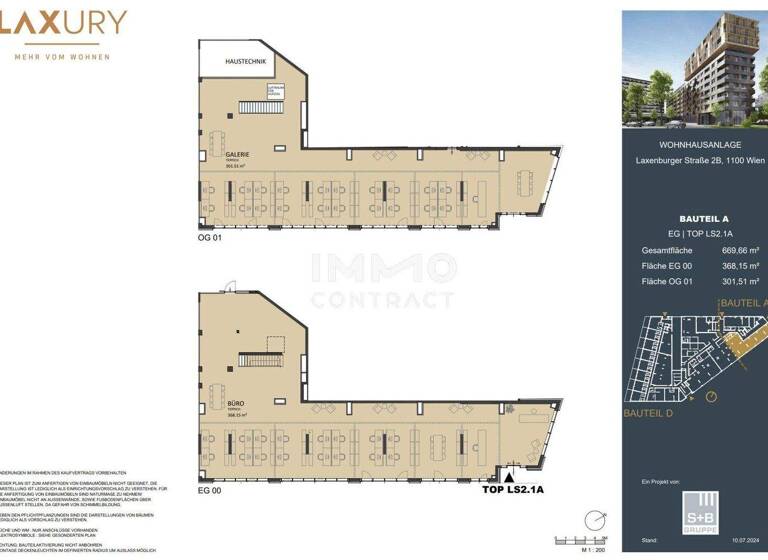 Bürofläche zum Kauf - Erstbezug provisionsfrei 2.240 € 669,7 m² Bürofläche Wien 1100