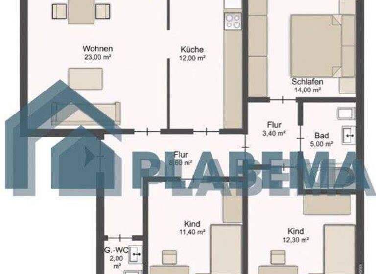 Wohnung zur Miete 1.300 € 4 Zimmer 90,7 m² EG frei ab 01.05.2026 Lindenberg Neubrandenburg 17033