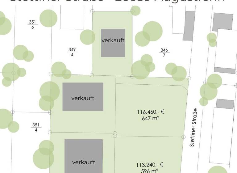 Grundstück zum Kauf provisionsfrei 113.240 € 596 m² Grundstück frei ab sofort Stettiner Straße 10 Augustfehn I Apen 26689