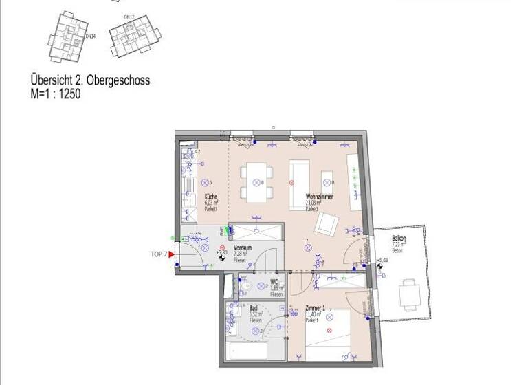 Wohnung zum Kauf - Neubau 255.000 € 2 Zimmer 55,2 m² 2. Geschoss Elisabeth Bollenberger - Gasse 10-14 Wiener Neustadt 2700