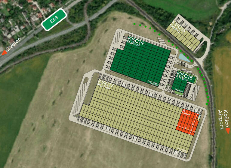 Produktionshalle zur Miete - Erstbezug provisionsfrei 5.911 m² Lagerfläche teilbar ab 5.000 m² Kosice 040 22