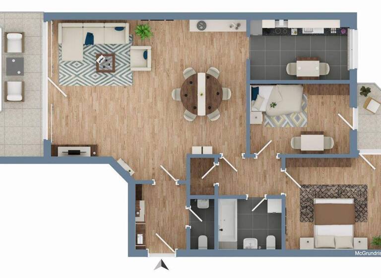 Wohnung zur Miete 950 € 3 Zimmer 90 m² 3. Geschoss frei ab 01.05.2026 Stade 21682