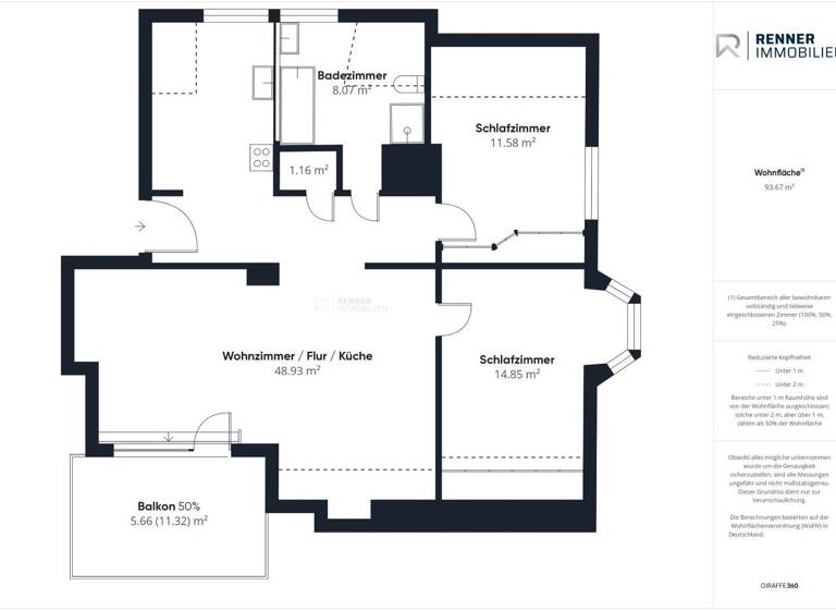Wohnung zum Kauf 280.000 € 3 Zimmer 93,7 m² Wintersdorf Zirndorf 90513