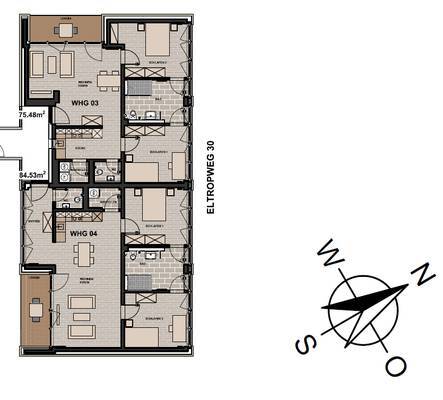 Wohnung zur Miete 700 € 3 Zimmer 75 m²<br/>Wohnfläche ab sofort<br/>Verfügbarkeit Eltropweg Mauritz - Ost Münster 48155