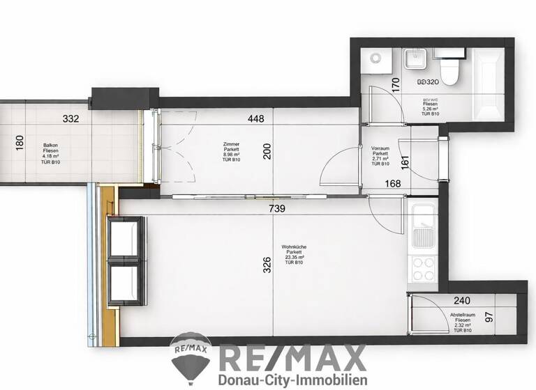 Wohnung zum Kauf 249.000 € 2 Zimmer 43 m² 2. Geschoss Wien 1110