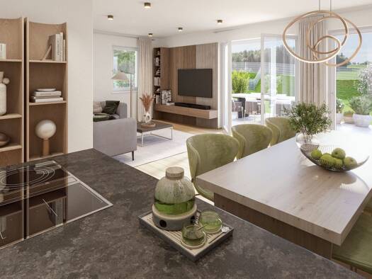 Wohnung zum Kauf - Erstbezug 448.000 € 3 Zimmer 75,9 m² EG Waldweg 8 Perwang am Grabensee 5166