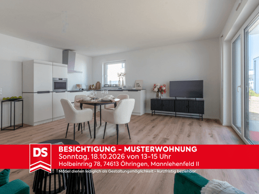 Wohnung zum Kauf - Erstbezug provisionsfrei 409.700 € 3,5 Zimmer 86,1 m² Öhringen Öhringen 74613