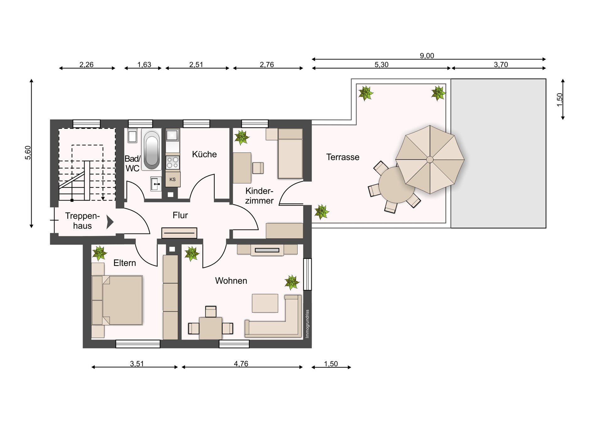 Wohnung zum Kauf 235.000 € 3 Zimmer 70 m²<br/>Wohnfläche 2.<br/>Geschoss Besigheim Besigheim 74354