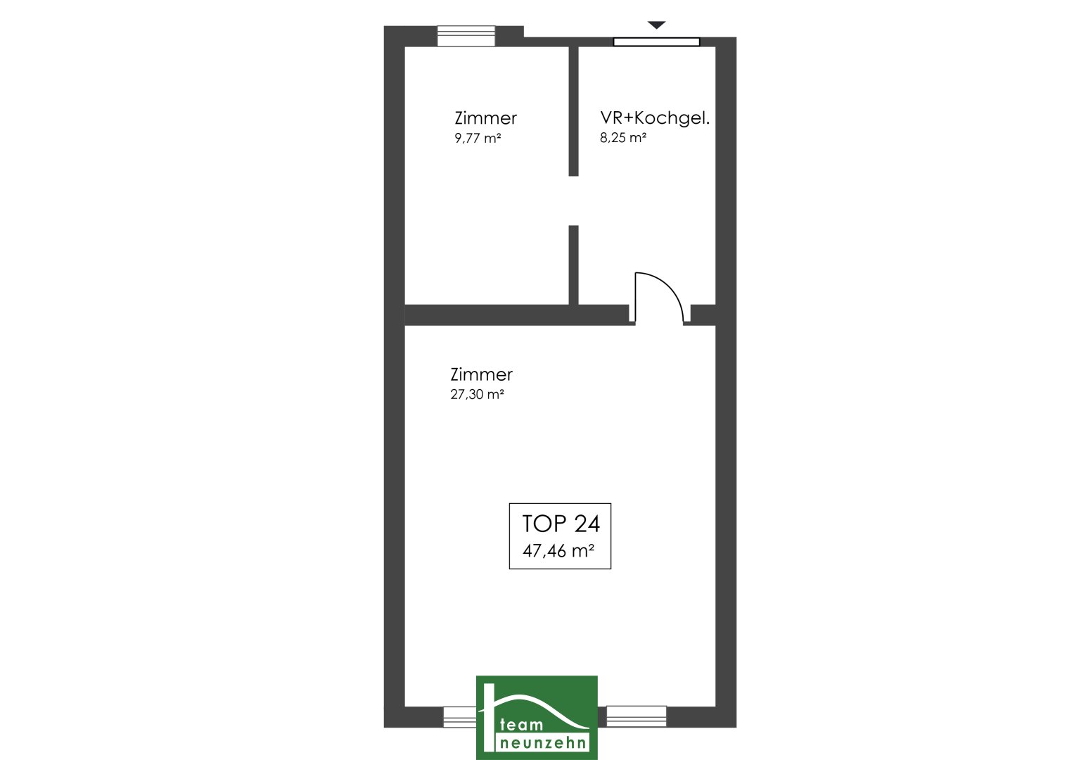 Wohnung zum Kauf 299.901 € 2 Zimmer 47,8 m²<br/>Wohnfläche 4.<br/>Geschoss ab sofort<br/>Verfügbarkeit Wien 1020