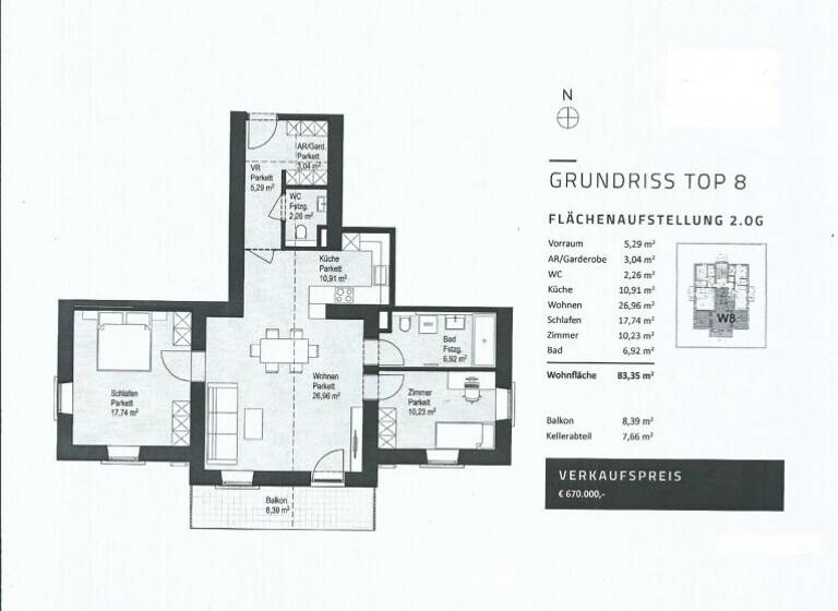 Wohnung zum Kauf 670.000 € 3 Zimmer 83,4 m² 1. Geschoss Salzburg 5020