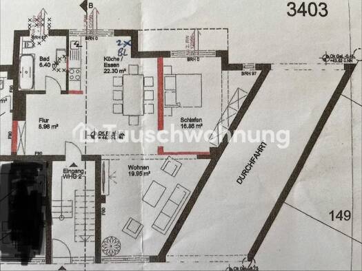 Wohnung zur Miete Tauschwohnung 950 € 2 Zimmer 74 m² 1. Geschoss Niehl Köln 50735