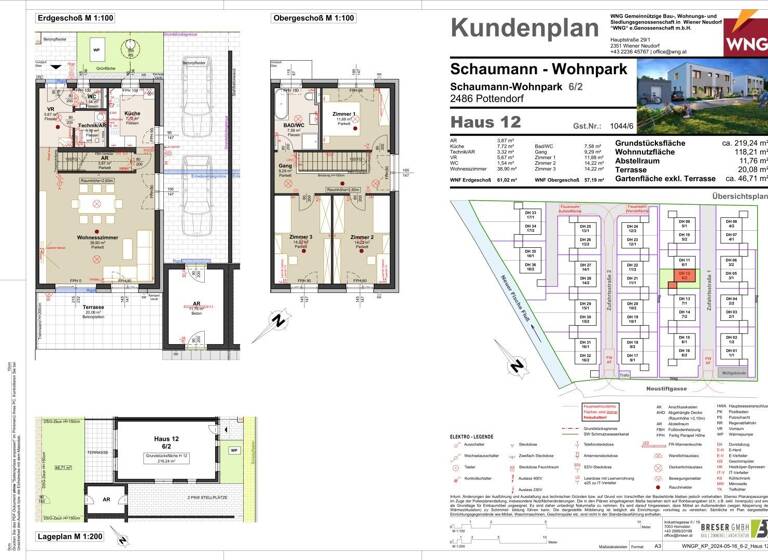 Haus zum Kauf - Erstbezug 525.294 € 4 Zimmer 118,2 m² 219,2 m² Grundstück frei ab sofort Schaumann-Wohnpark 6 Pottendorf 2486