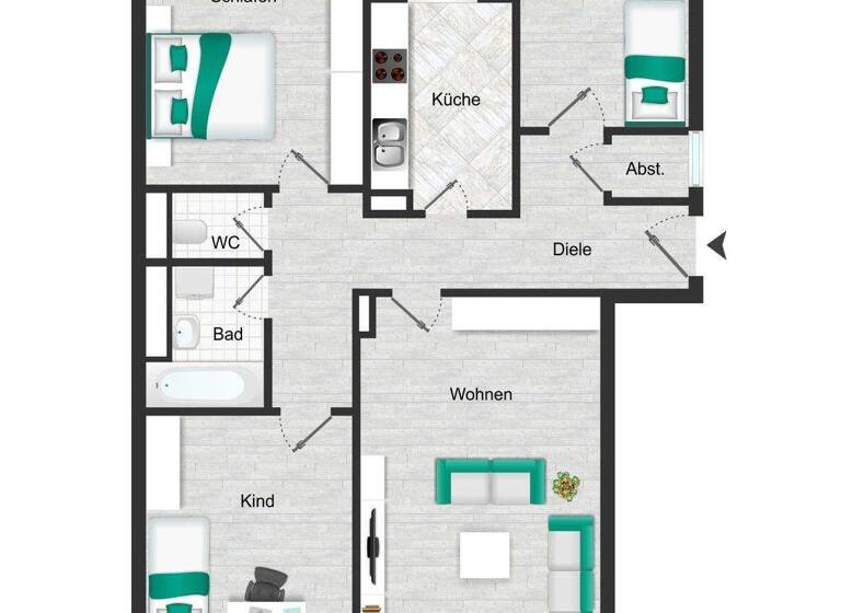 Wohnung zum Kauf 559.500 € 4 Zimmer 88 m² 4. Geschoss Sendling-Westpark München 81369