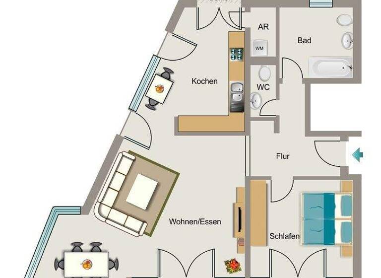 Wohnung zur Miete 1.135 € 2,5 Zimmer 90,8 m² 1. Geschoss frei ab 01.03.2026 Messeallee 24 Rüttenscheid Essen 45131