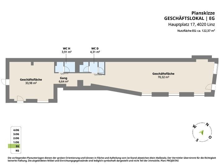 Restaurant zur Miete 5.200 € 215,4 m²<br/>Gastrofläche Hauptplatz 17 Linz Linz 4020